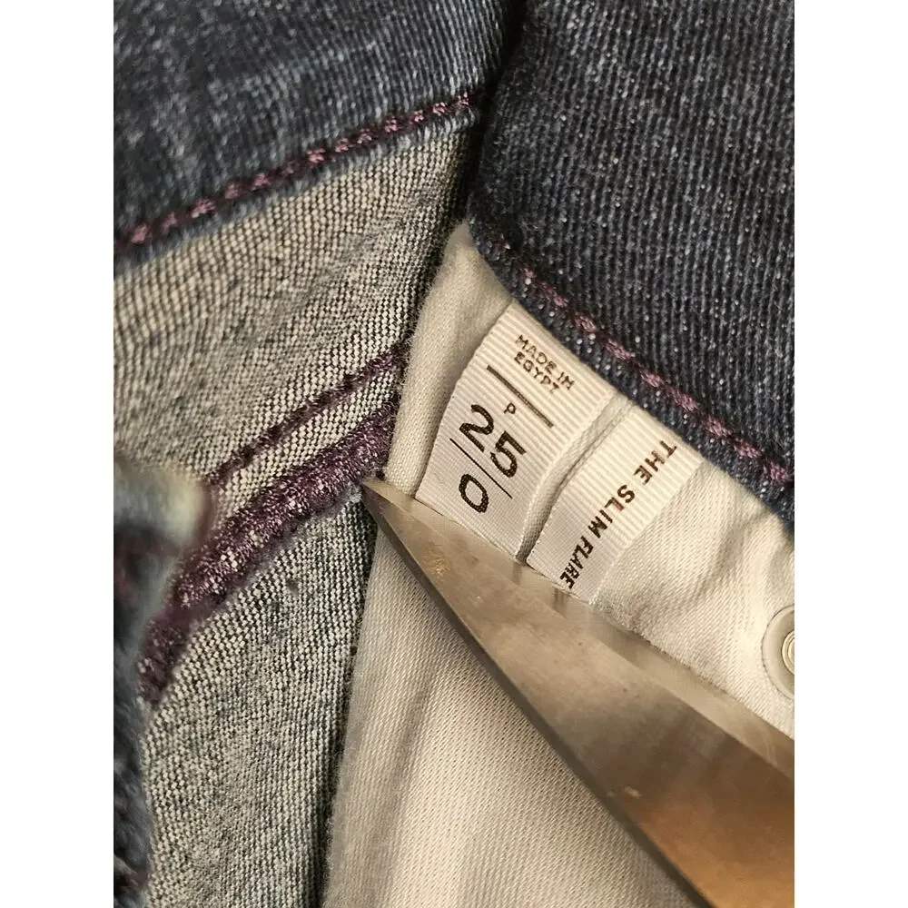 Loft SLIM FLARE Dark Wash Women's High Rise Jeans